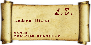 Lackner Diána névjegykártya